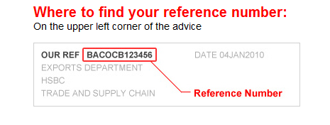 Where to find refference number